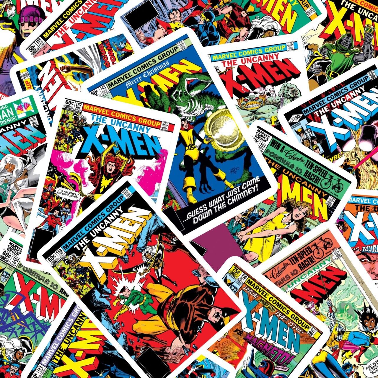 The Uncanny X-Men Comic Book Covers Stickers 40 Pack Sticker Set Waterproof