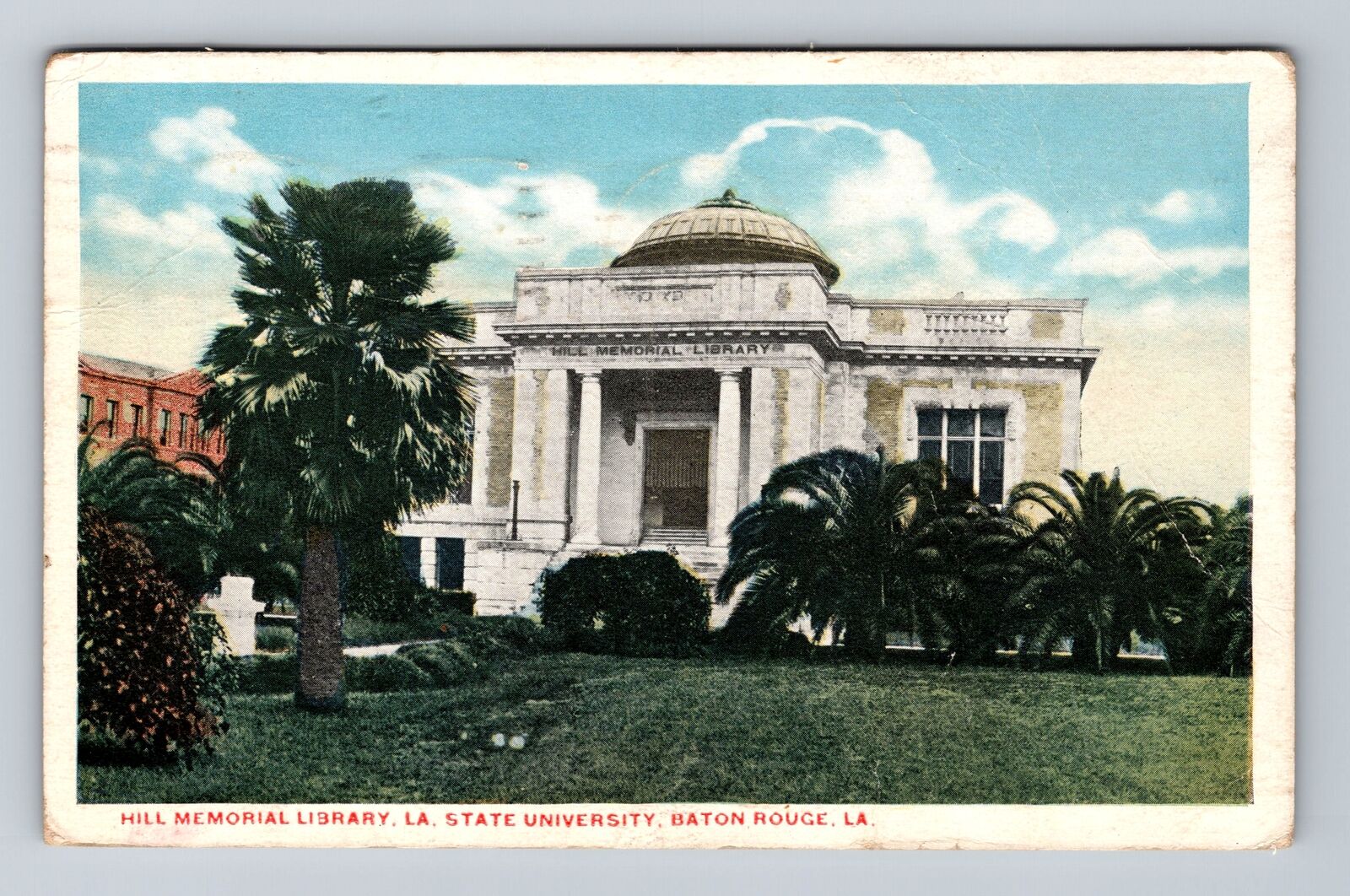 Baton Rouge LA-Louisiana, Louisiana State University Library Vintage Postcard