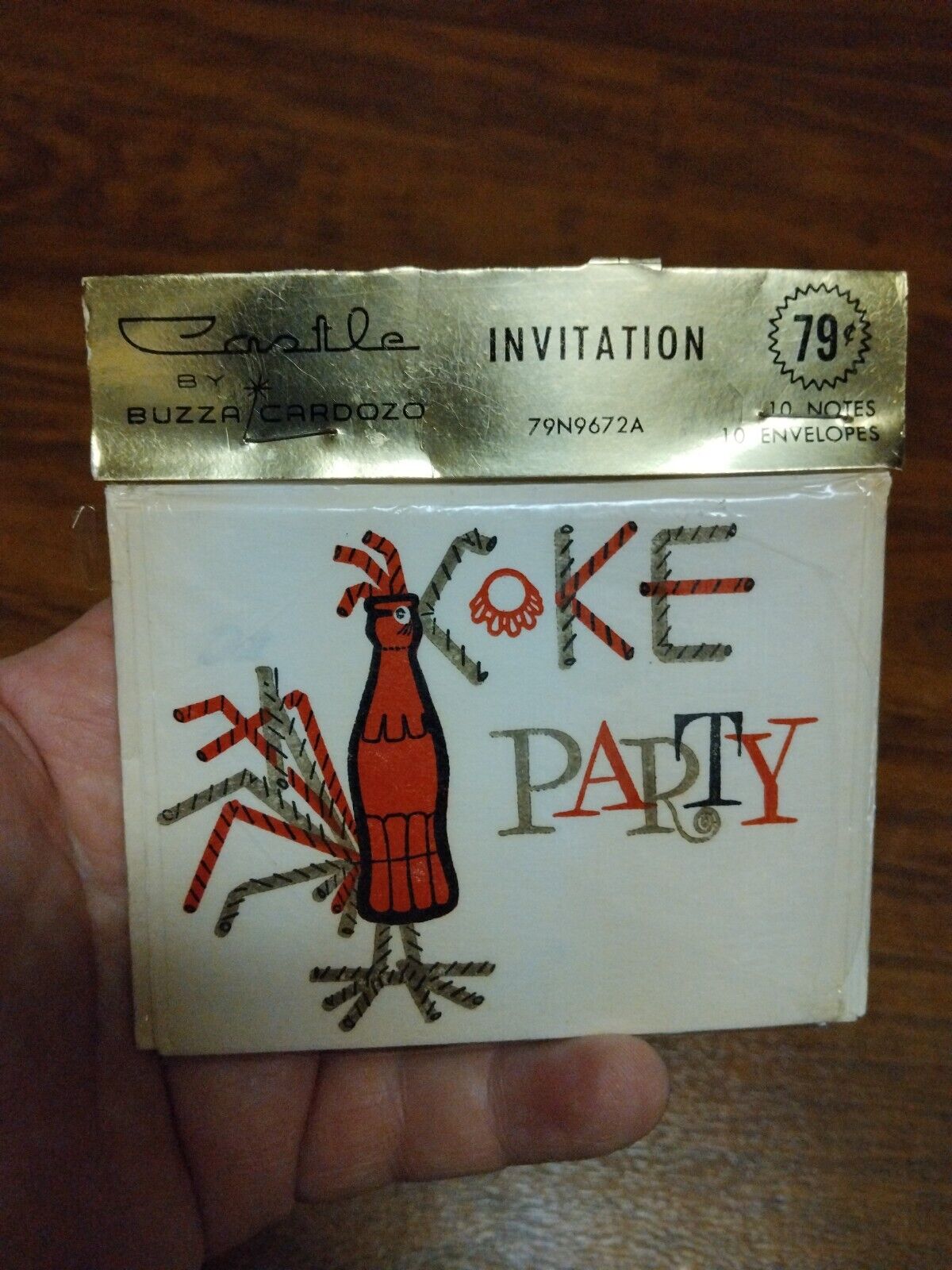1 Pack of Vintage Hippie Party/ coke party Invitation Cards made in the USA