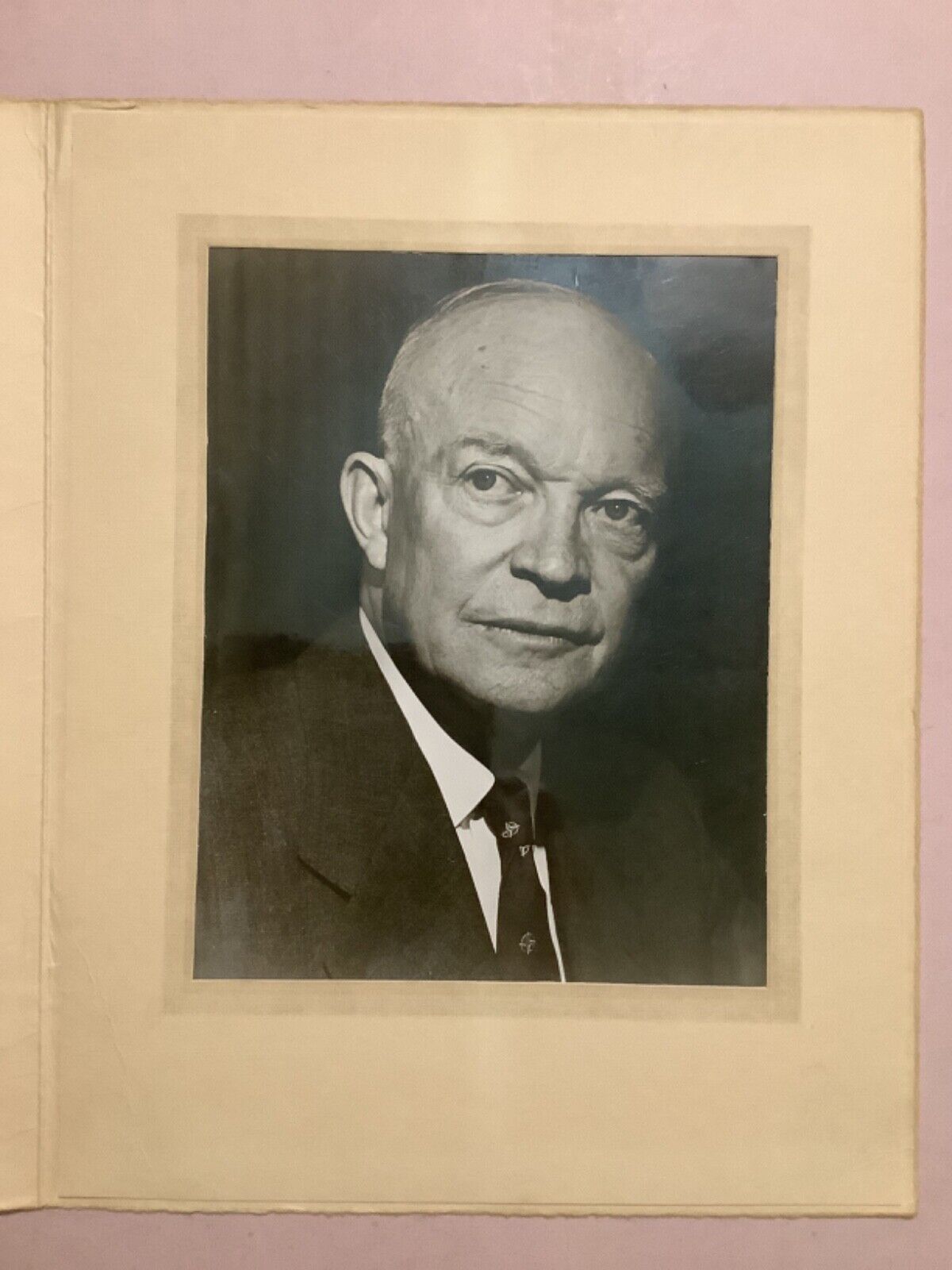 1950’s Portrait of Dwight Eisenhower - by Photo Reflex in large holder (11 x 14)