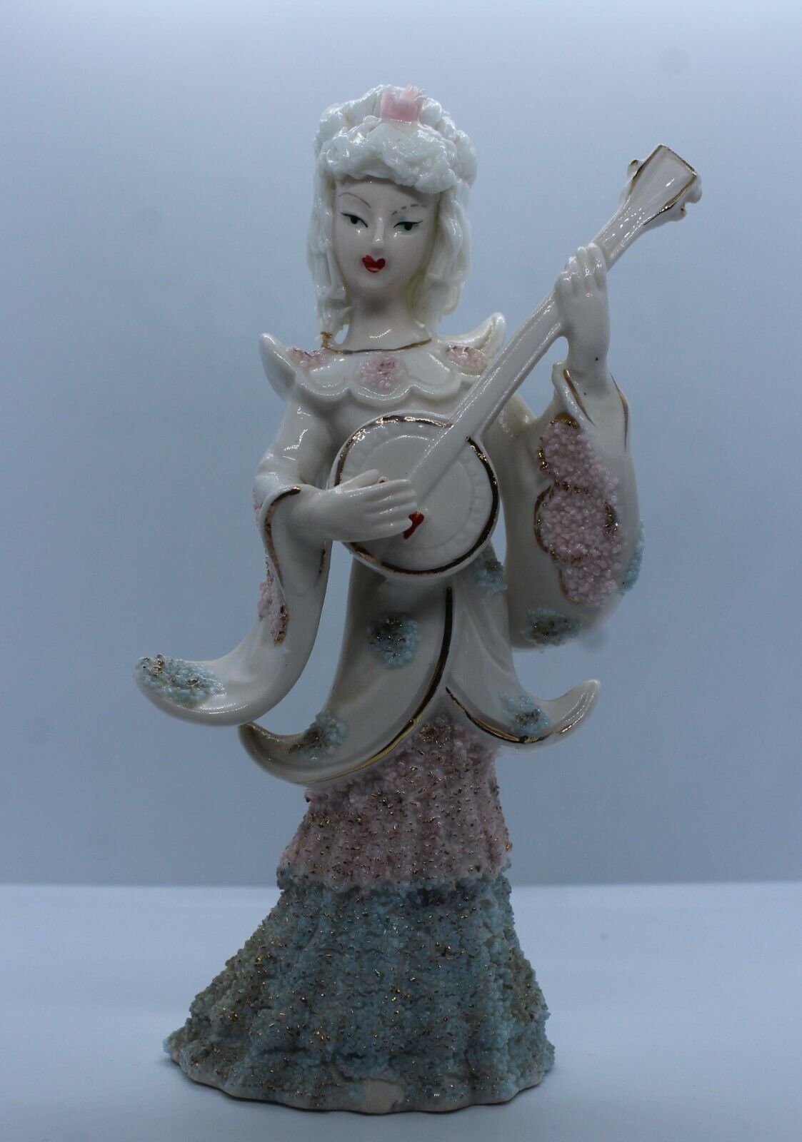 Vintage Kalk German Porcelain Crossed-Arrow Mark Rare Asian Figurine