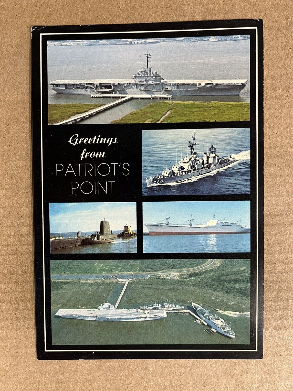 Postcard Charleston SC South Carolina Patriots Point Navy Ships Submarine