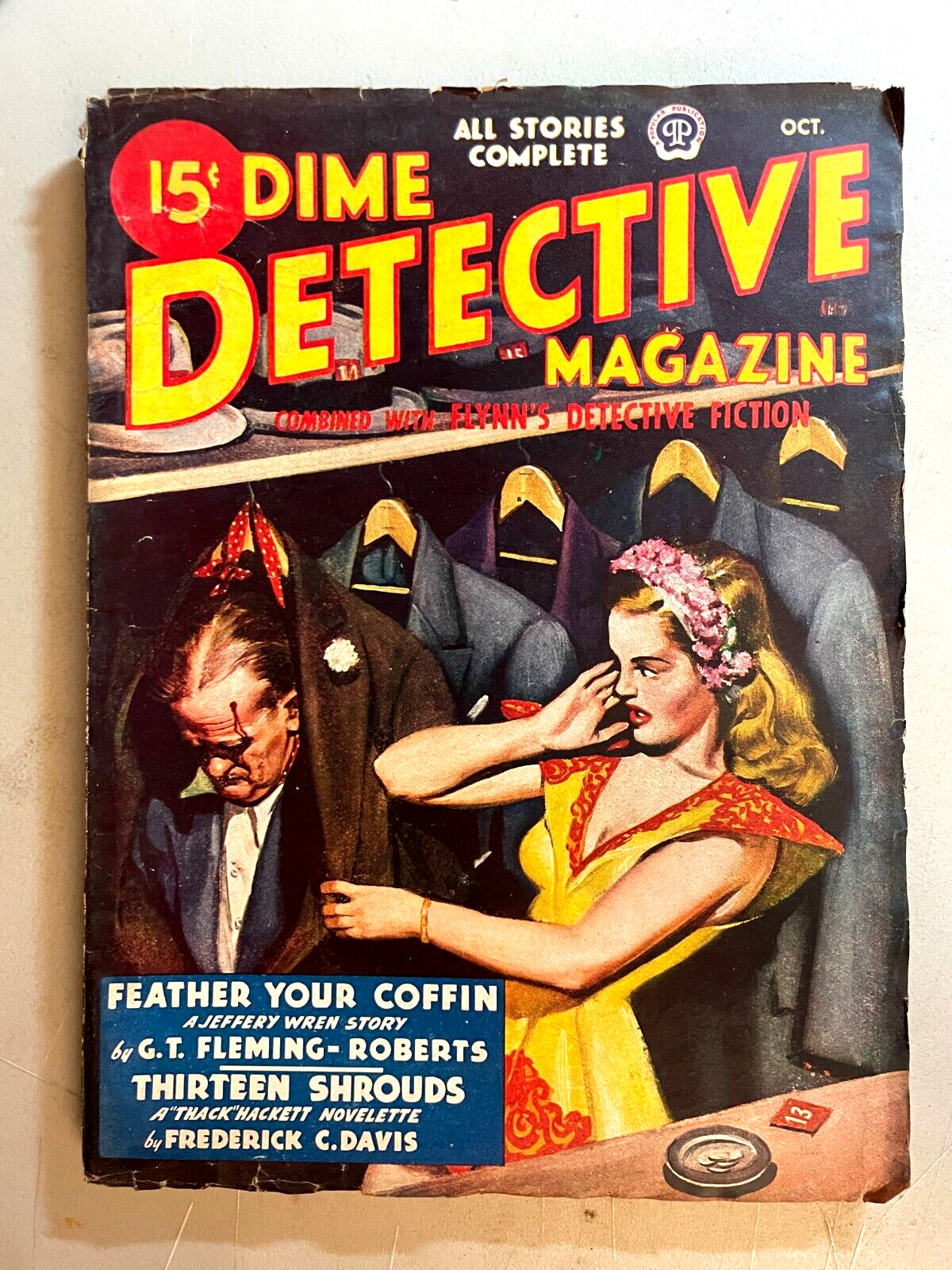 Dime Detective Magazine / OCTOBER 1946 / Magazine / Pulp / Crime Cover