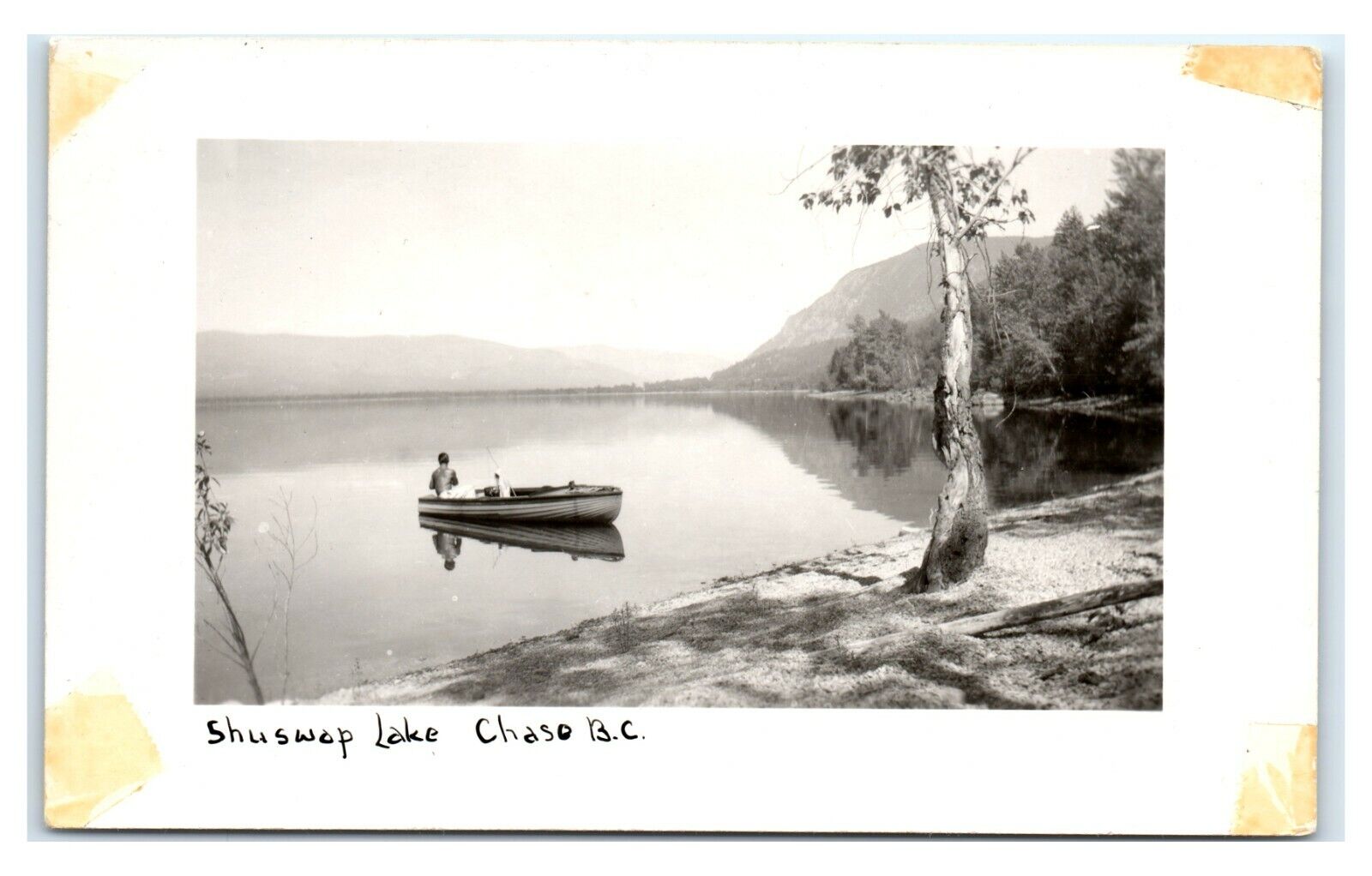 Postcard Shuswap Lake, Chase BC Canada RPPC L7