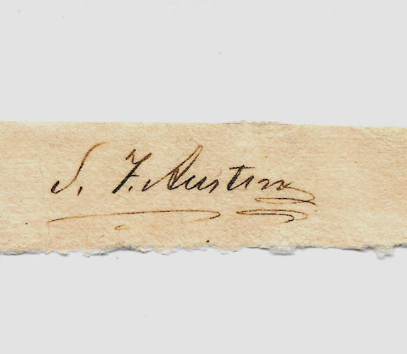 Stephen F Austin Texas Autograph Reprint On Genuine 1820s Paper 