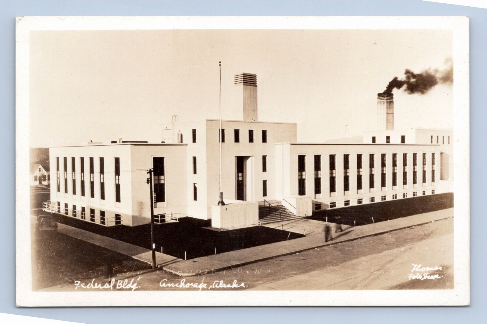 1930-1950 Federal Building Anchorage Alaska Real Photo Postcard RPPC