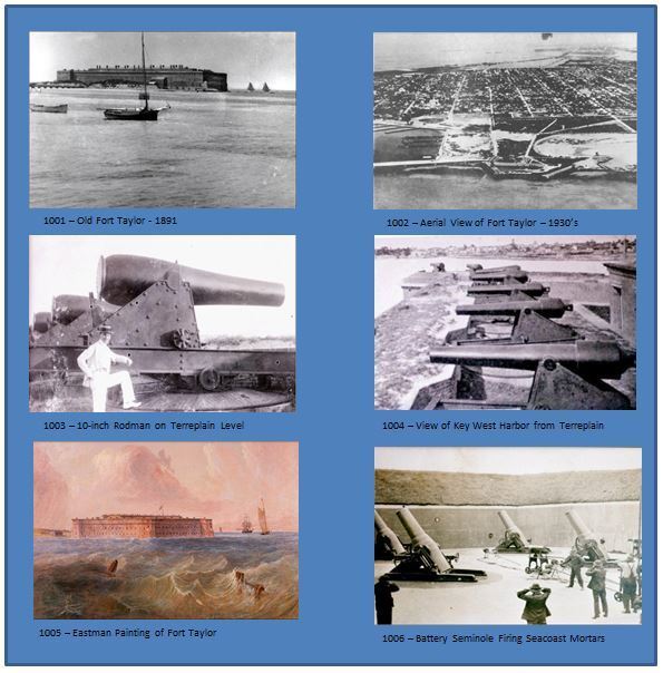 Postcards of Historic Photos of Fort Zachary Taylor