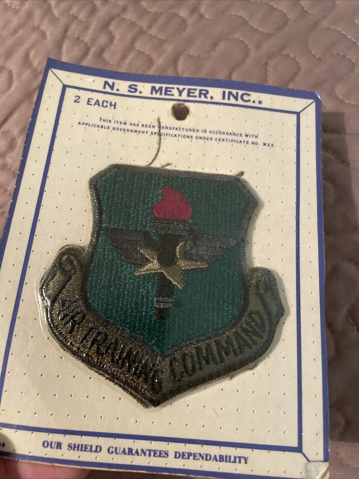 Vintage NS Meyer 3 inch Air Training Command Patches (2) sealed new