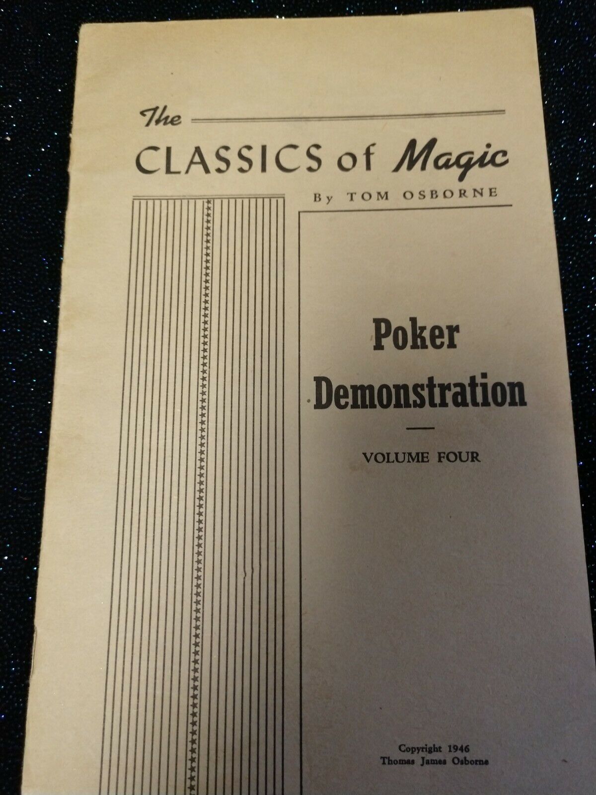 Tom Osborne Classics of Magic Volume Four: Poker Demonstration 1946 Booklet