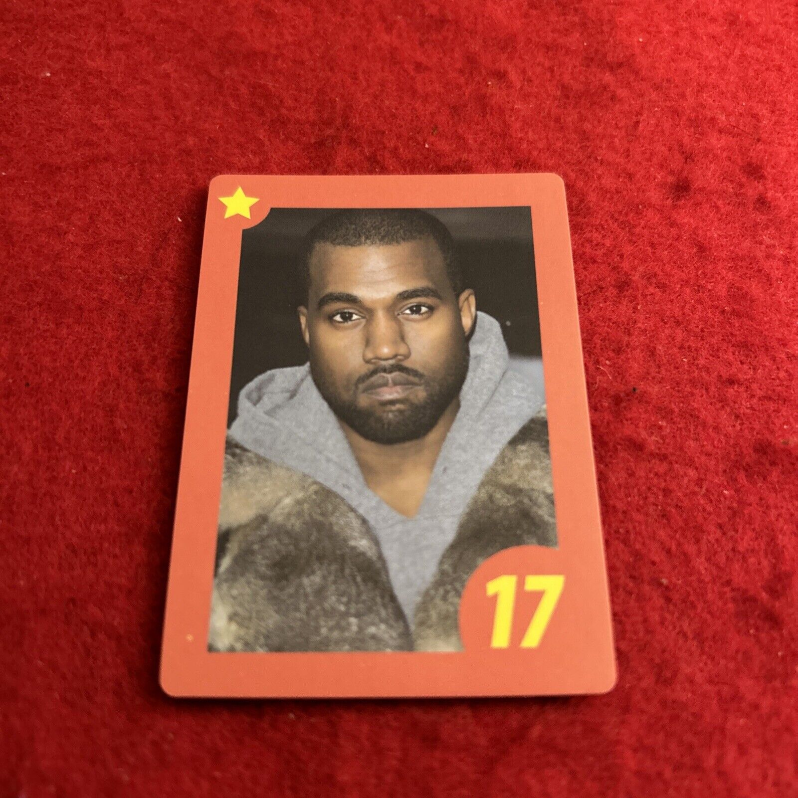 2020 Kanye West Paladone Game Card Red #17 Celebrity Guessing Game Who Is It?