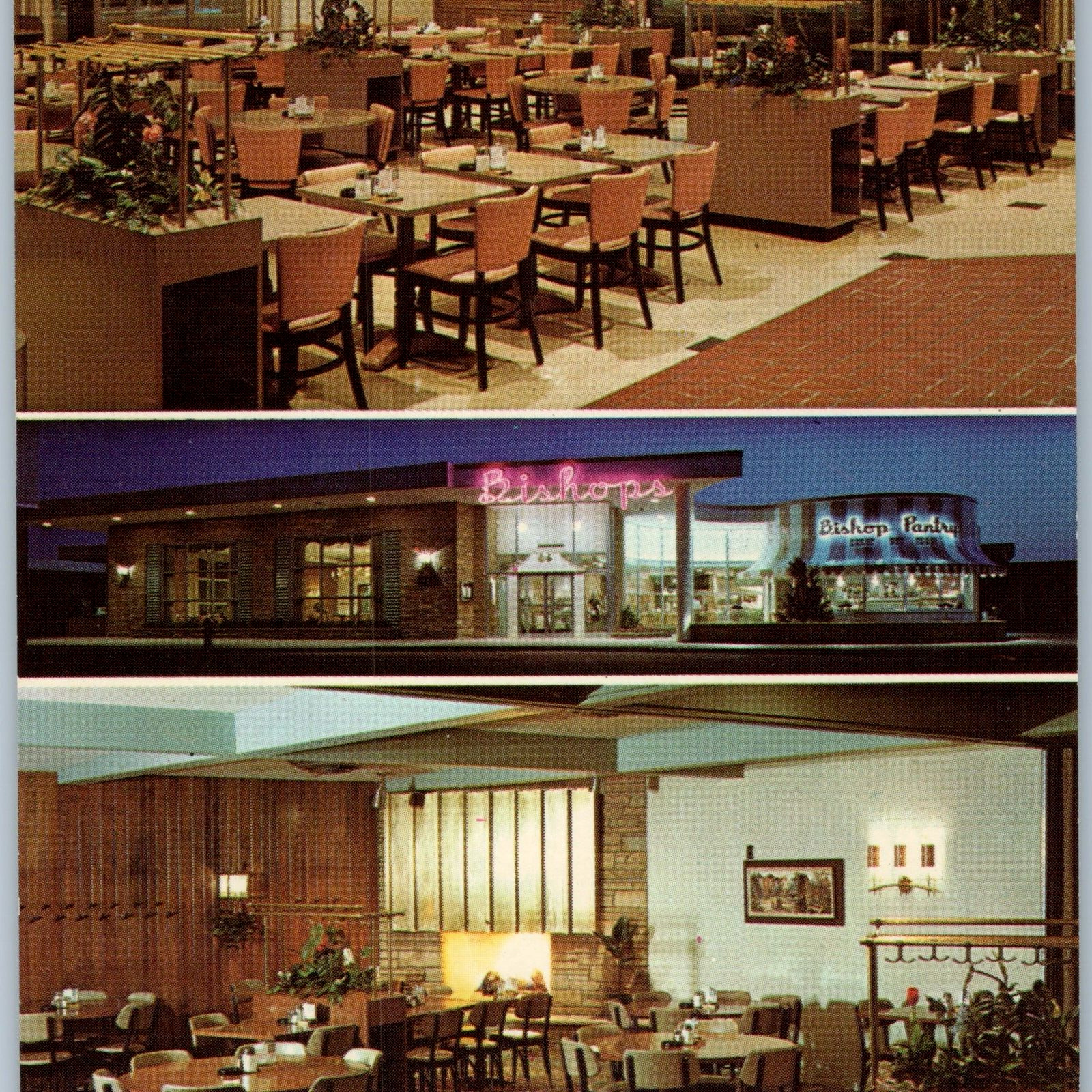 1969 Des Moines, IA Bishop\'s Buffet Restaurant Chrome @ Merle Hay Plaza Map A195