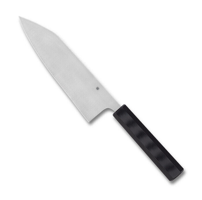 Spyderco Knives Wakiita Bunka Bocho Kitchen Knife Black G10 BD1N Stainless K18GP