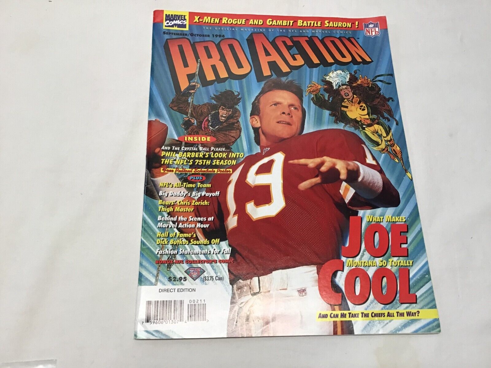 Pro Action September October 1994-Marvel XMen-Joe Cool Cover-NFL Collector Comic