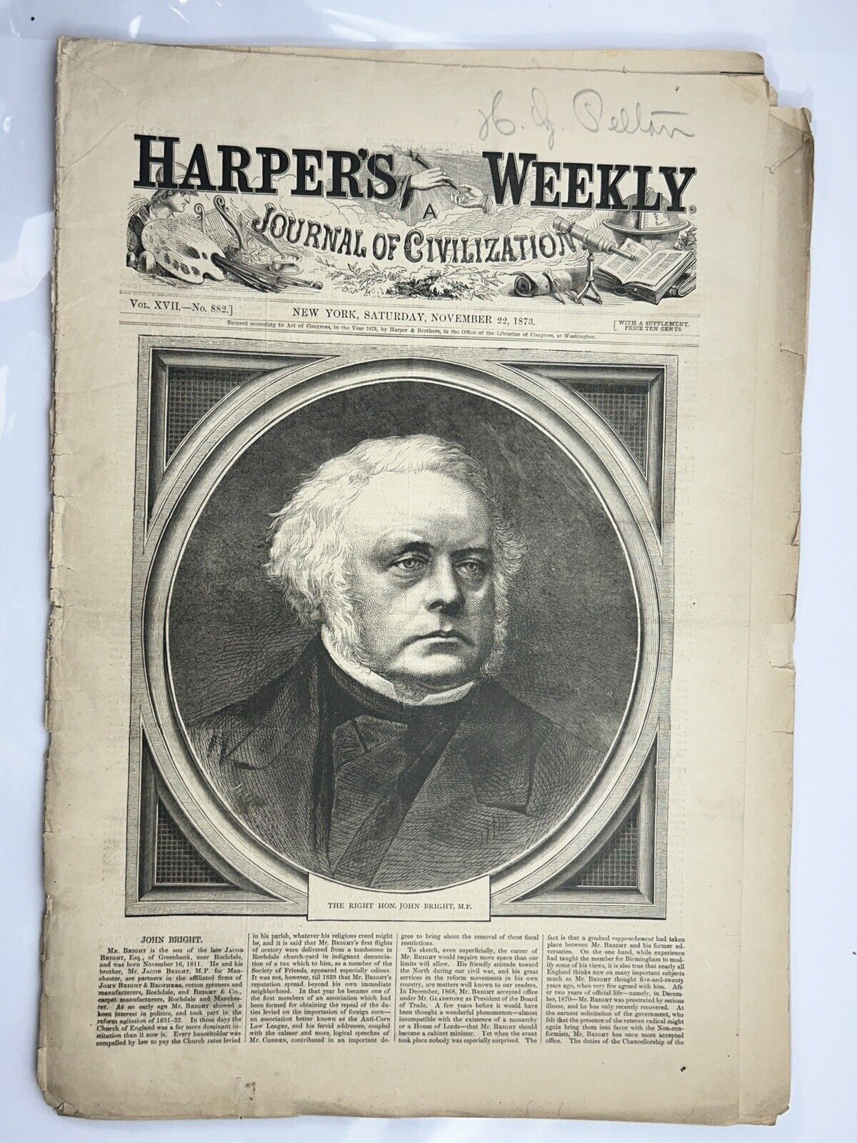 Harper's Weekly - New York - Nov 22, 1873 - Railroad Comic - French Politics