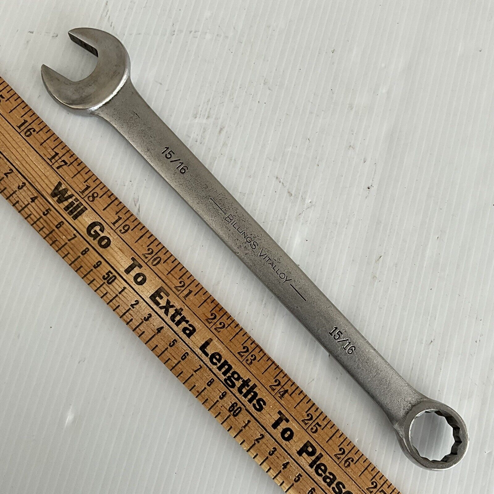 Billings Vitalloy 1168 15/16” 12 Point Combination Wrench Vintage Made in USA