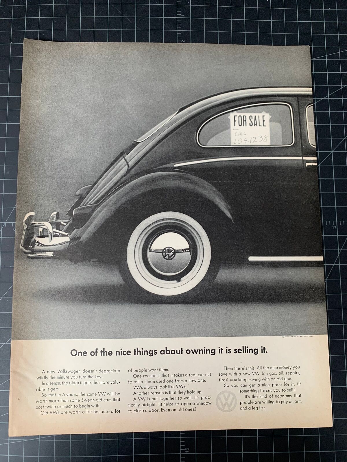 Vintage 1960s Volkswagen Print Ad