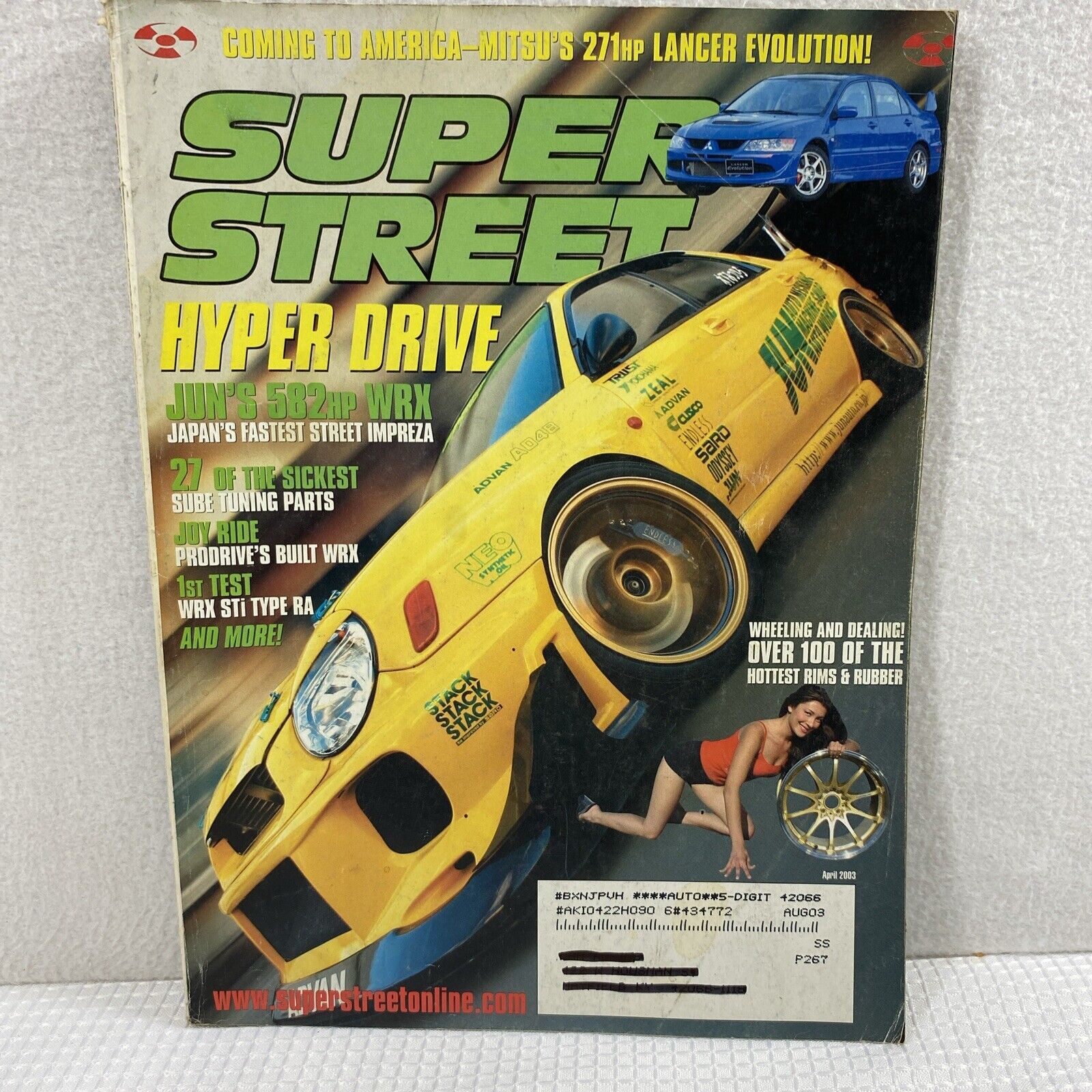 Super Street Magazine April 2003 Cars Girls Advertisement Ephemera