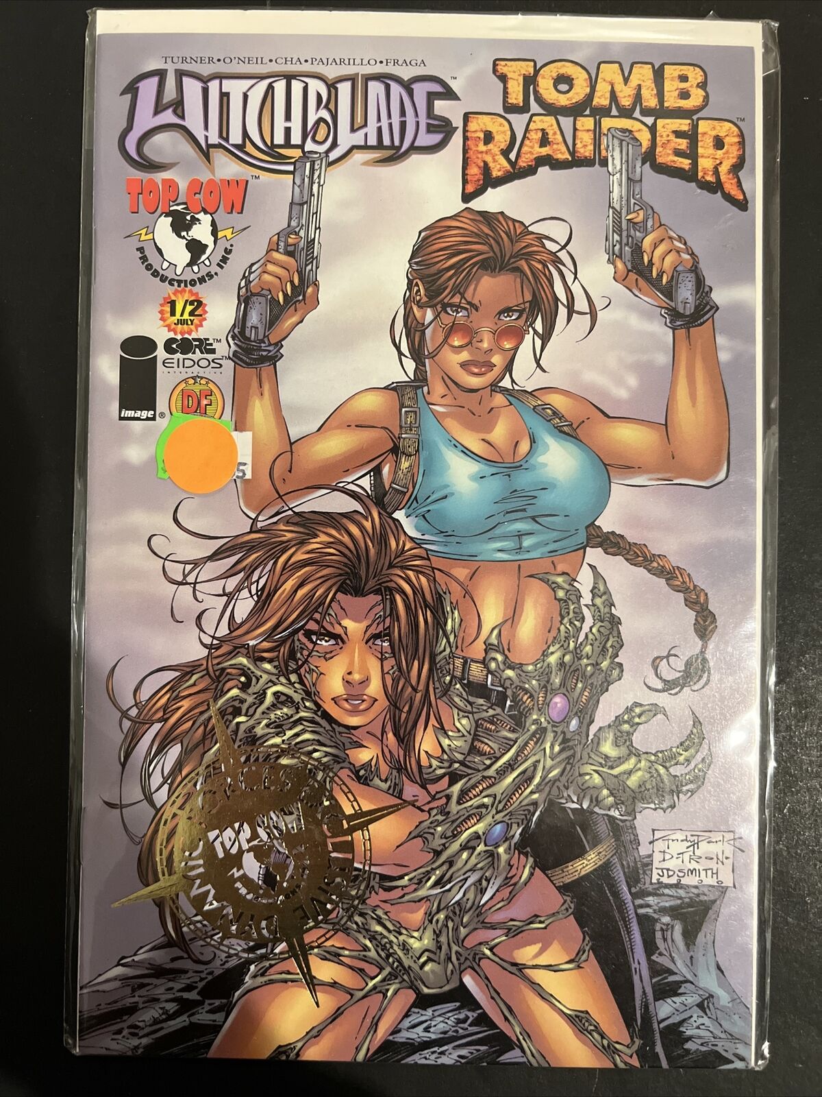 Witchblade Tomb Raider #1/2 Dynamic Forces Foil Variant With COA (Image 2000) FN