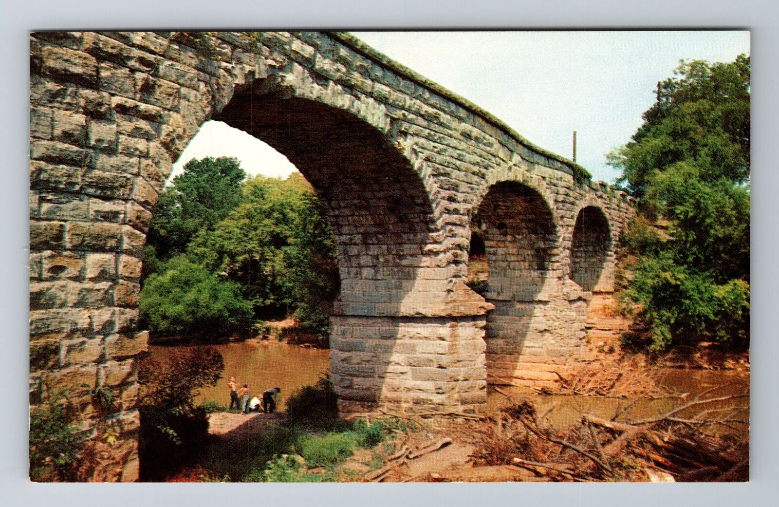 Fayetteville TN-Tennessee, The Old Stone Bridge, Antique, Vintage Postcard