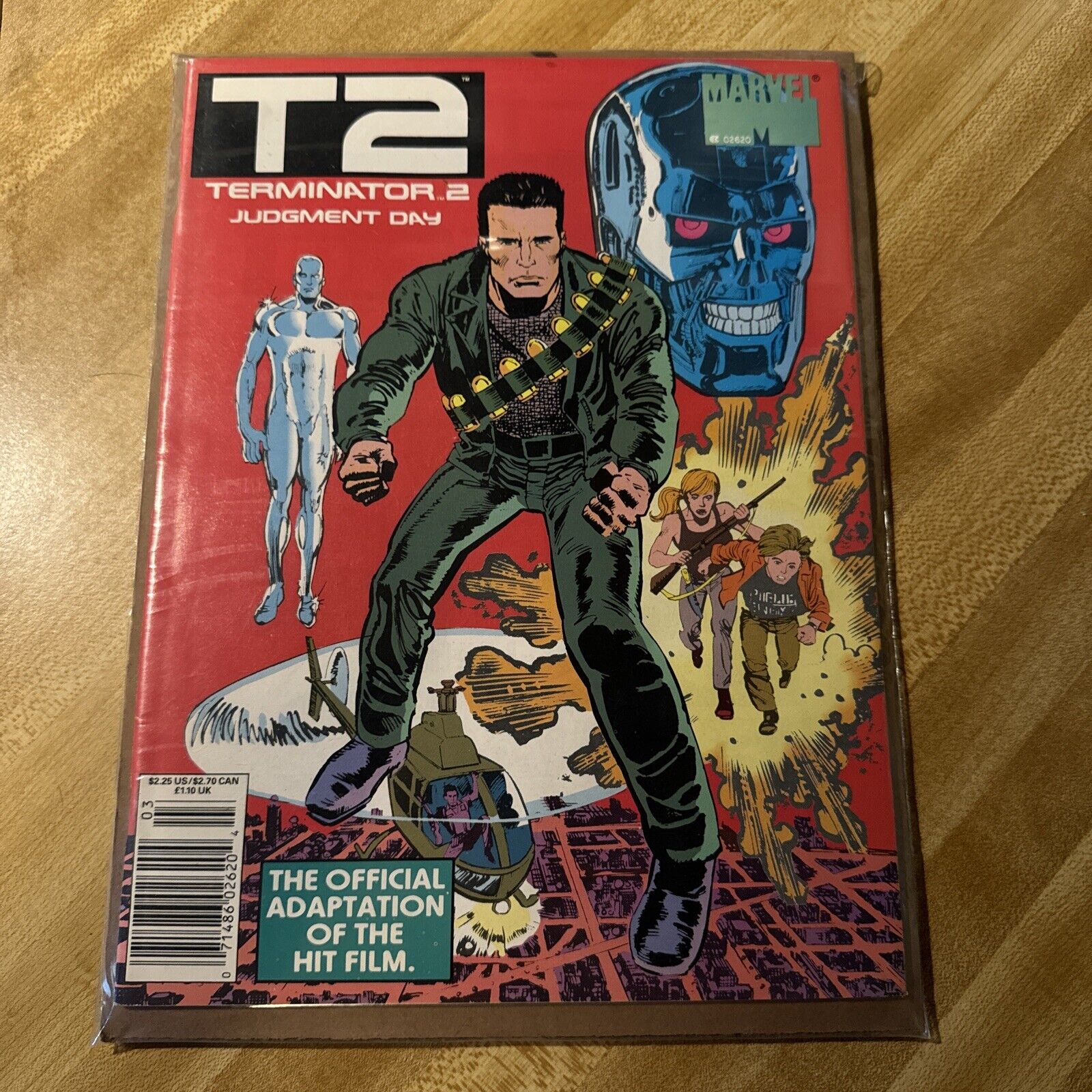 Terminator 2 Judgment Day 1991 News Stand Edition Marvel Magazine Adaption VG-EX