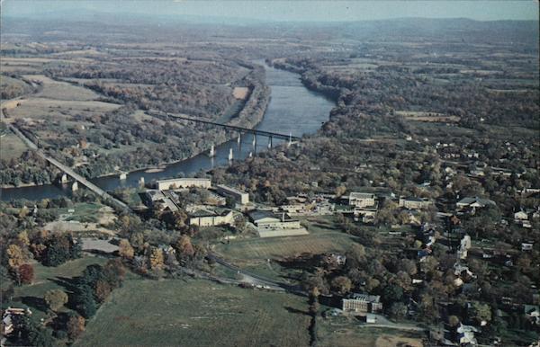 Shepherdstown,WV Aerial View of Shepherd College and Potomac River Postcard