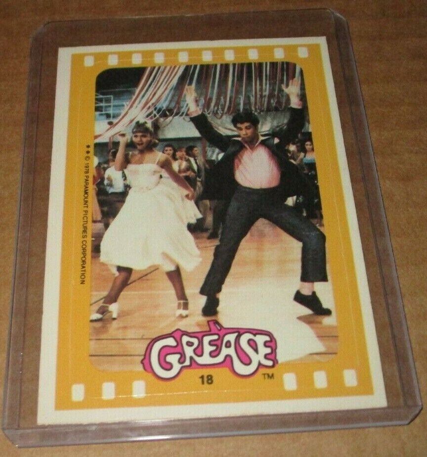 1978 GREASE THE MOVIE SERIES 2 STICKER INSERT CARD #18