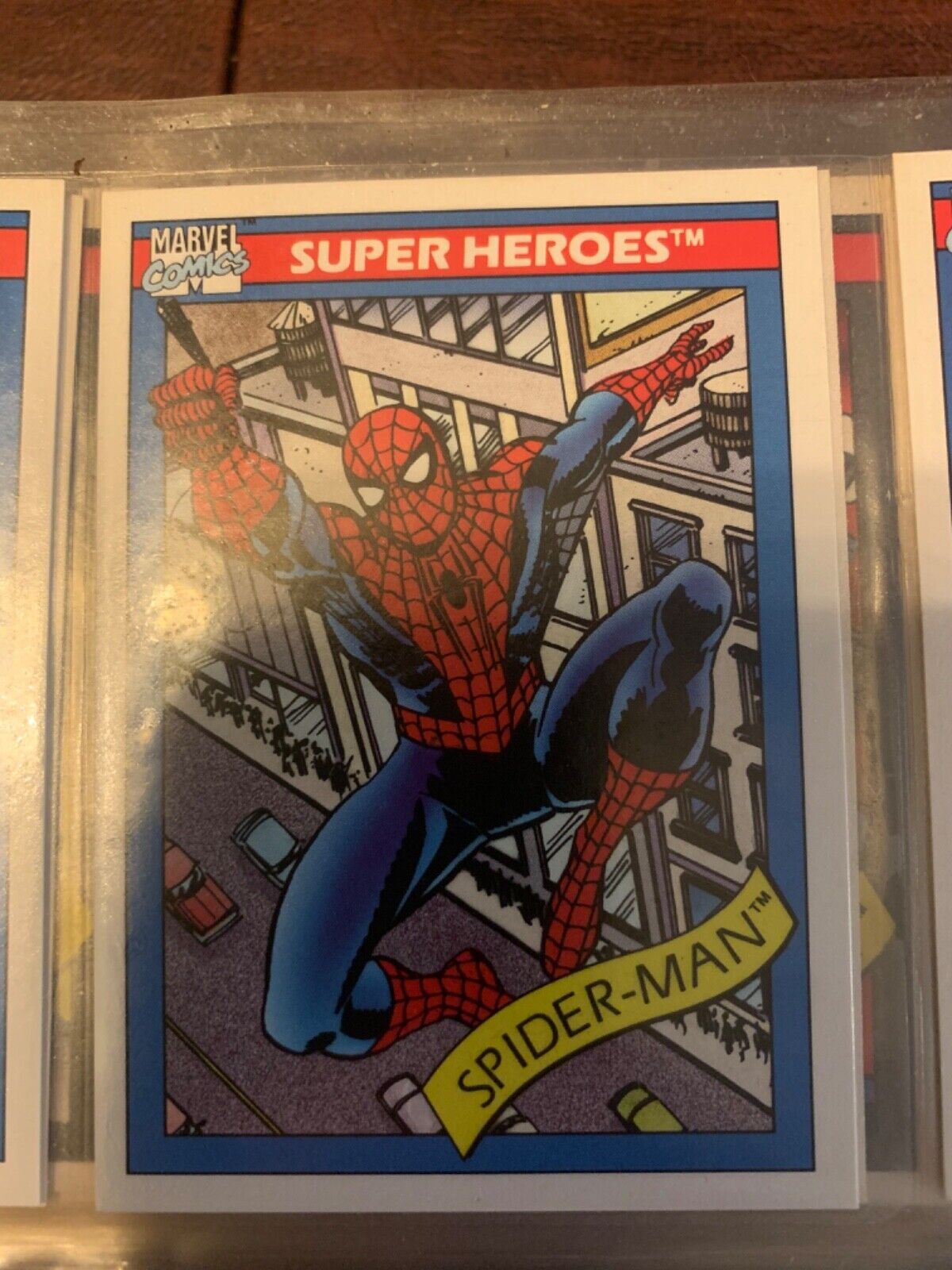 Marvel comics card #29 Spider-Man 1990 (4) available all in mint condition 