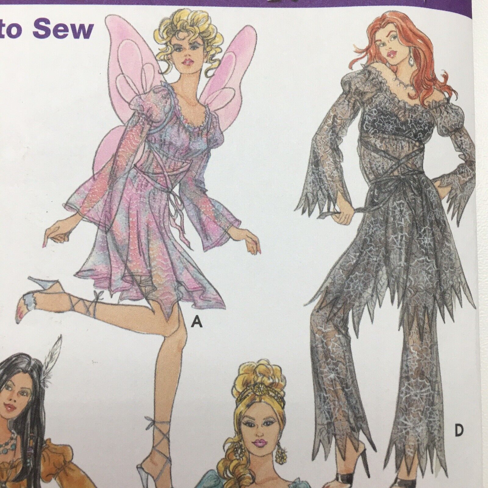 Halloween Adult Sexy Costume Simplicity Sewing Pattern 5363 LARP Cosplay Flowing