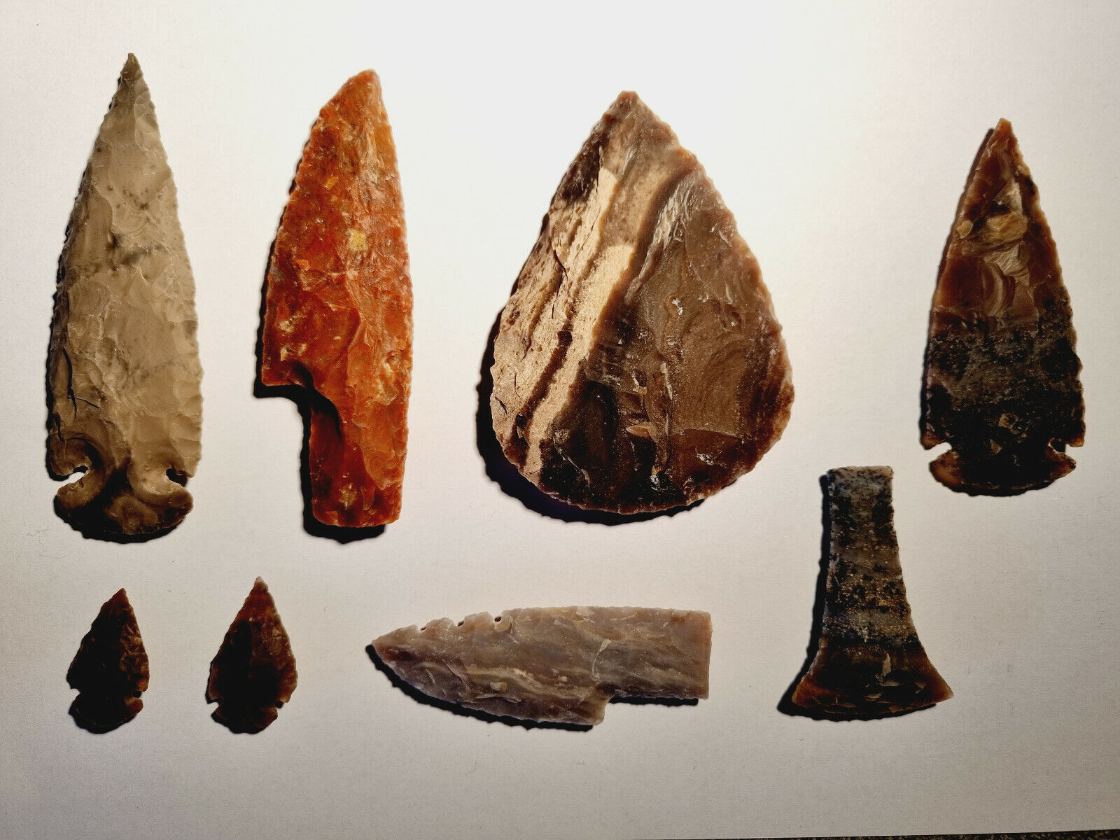 Stone Age Arrowheads Tools Set of 8 Parts (Replica)