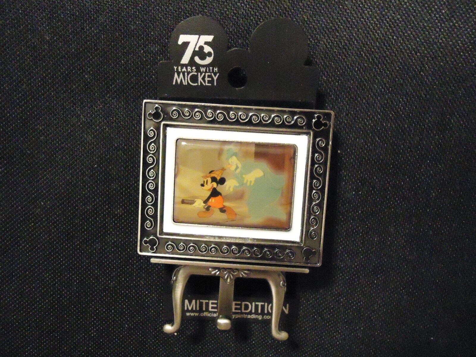 DISNEY WDW LONESOME GHOSTS MICKEY 75TH ANNIVERSARY POM #6 EASEL PIN LE 3000