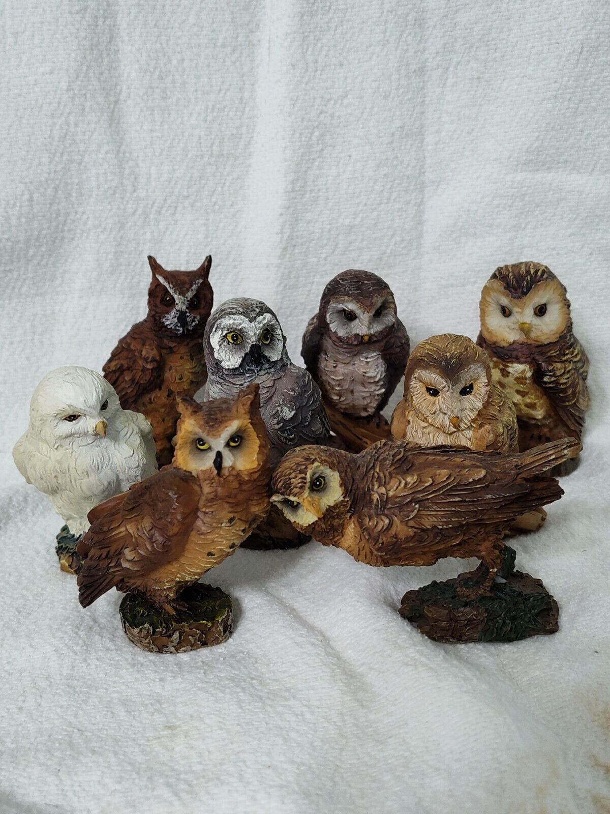 Lot of 8 Vintage Mini Owl Figurines