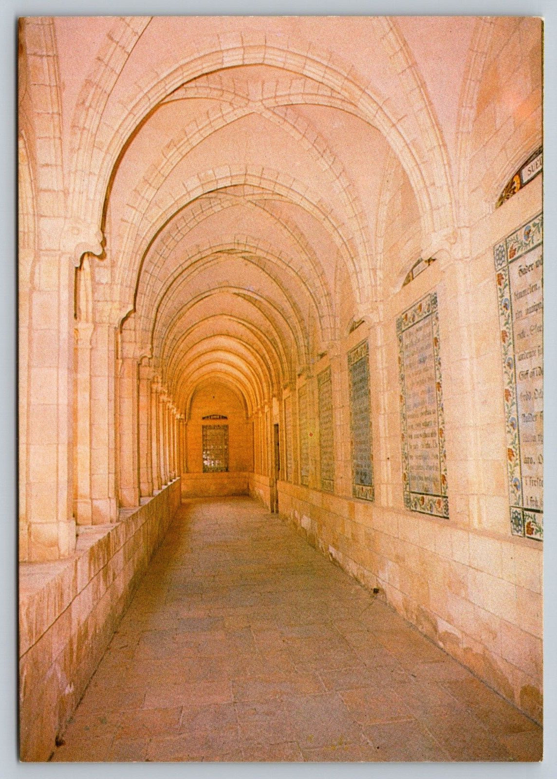 Mount of Olives Church of Pater Noster, Interior View, Jerusalem Israel Postcard