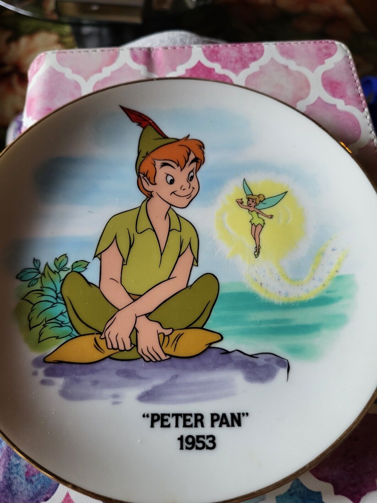 Set Of 2 Vintage Disney 6 1/2” Plates, Peter Pan 1953, Pinocchio 1940
