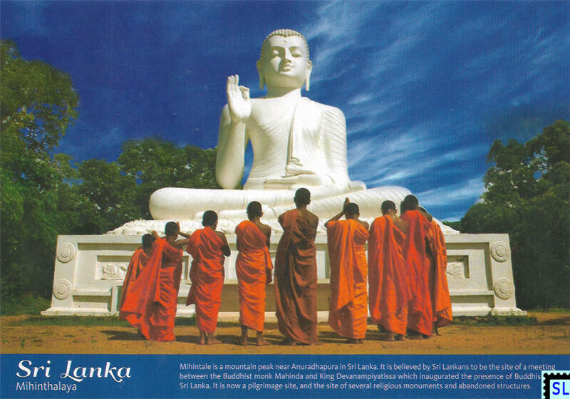 Sri Lanka Postcards, UNESCO, Mihinthalaya, Buddha, Unposted/Postcrossing