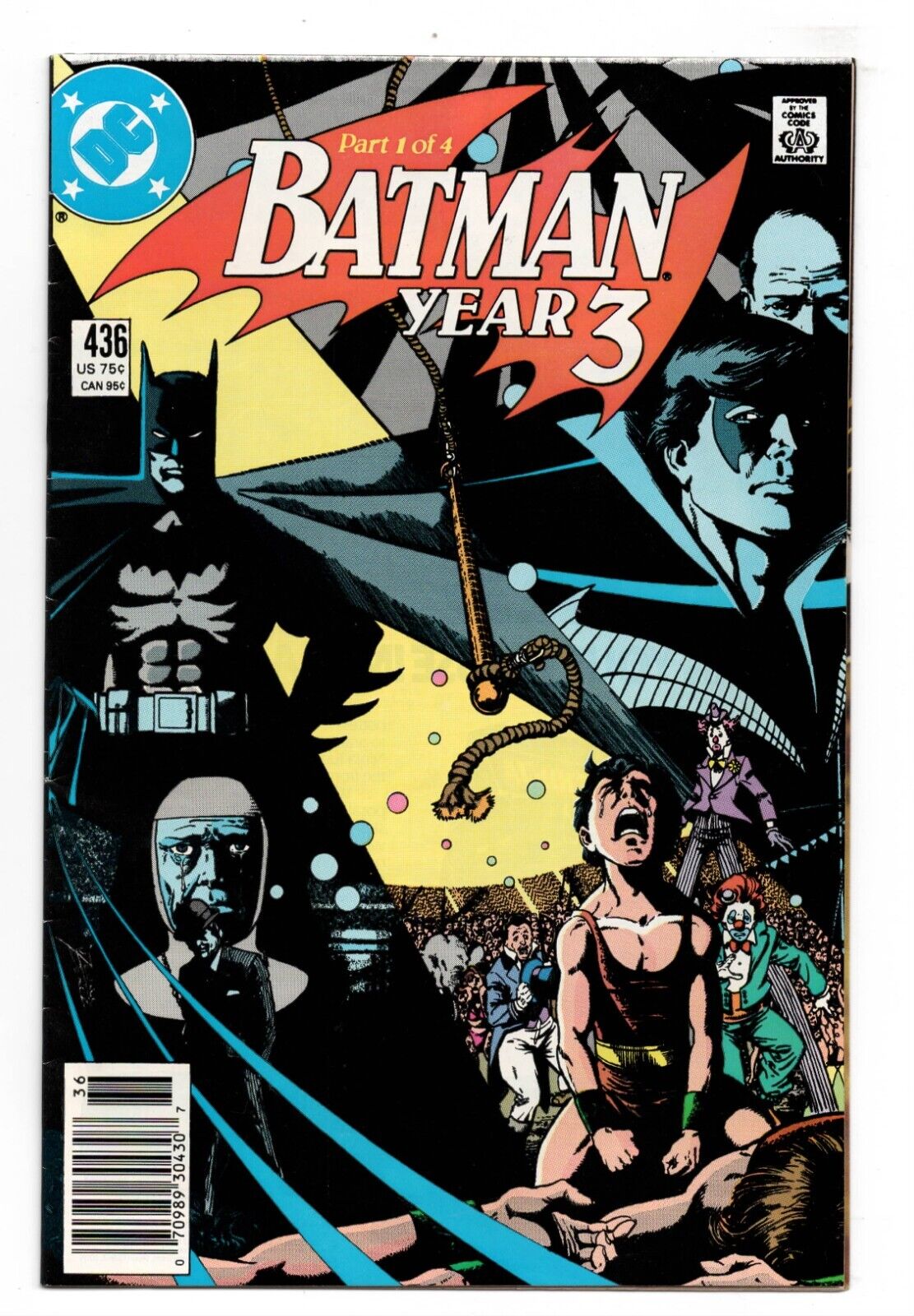 BATMAN #436 - AUG 1989, DC COMICS - BATMAN: YEAR THREE