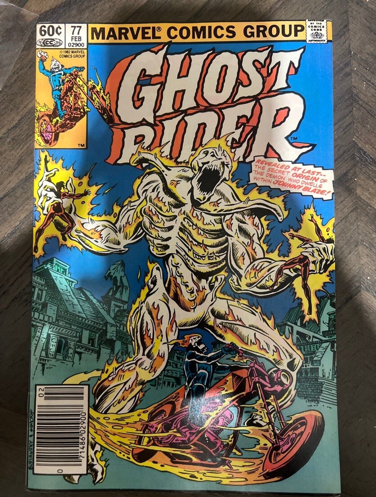 Ghost Rider #77 Newsstand Ed - NM+ OWP - “Origin Of Ghost Rider Retold” - 1973