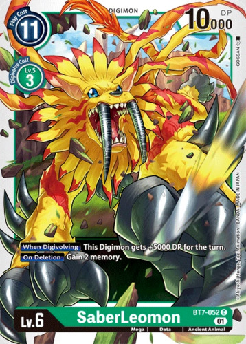 Digimon Card - SaberLeomon BT7-052 C MINT