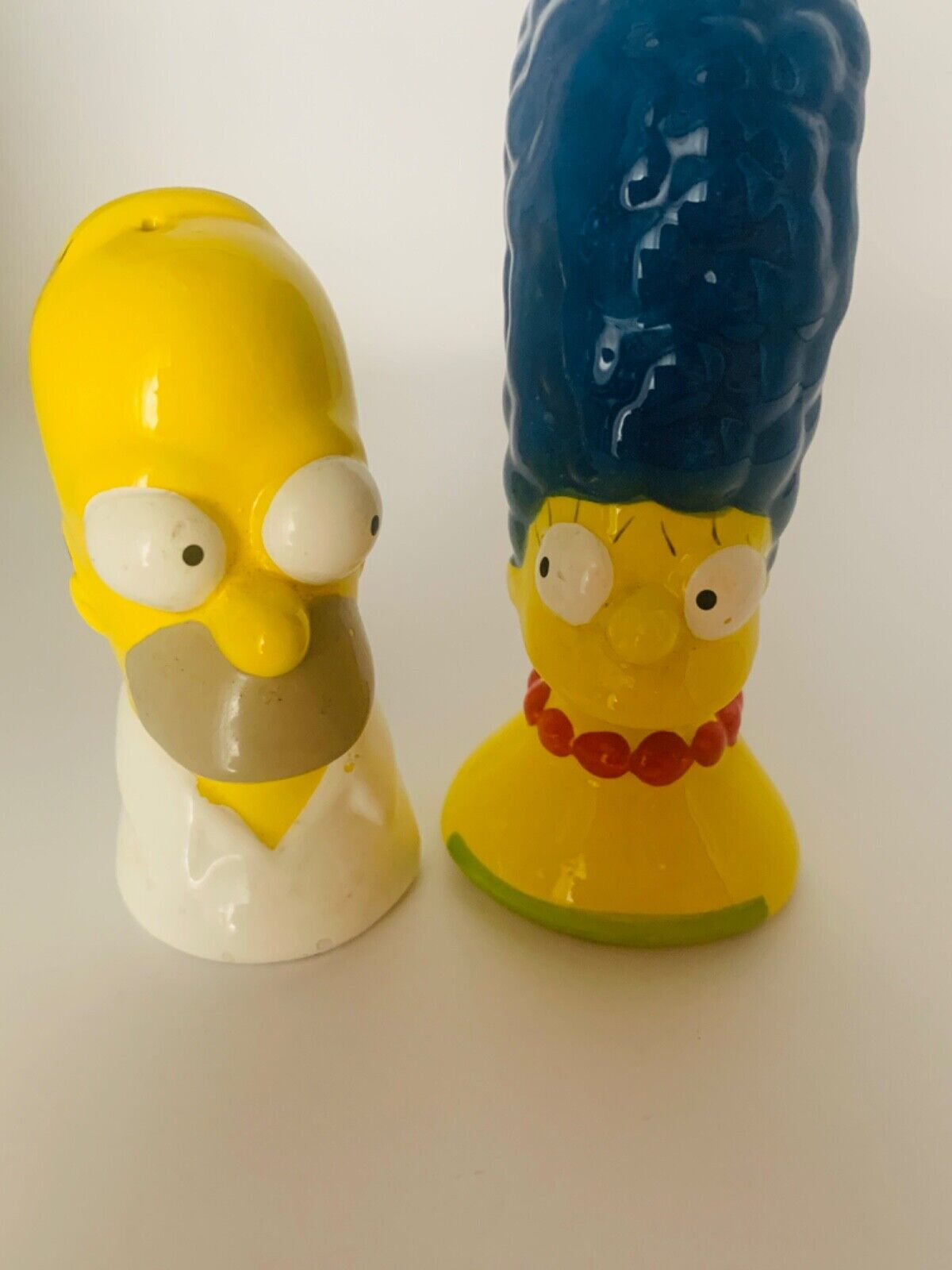 Vintage The Simpsons Homer & Marge Salt and Pepper Shaker Set 2000 Ceramic