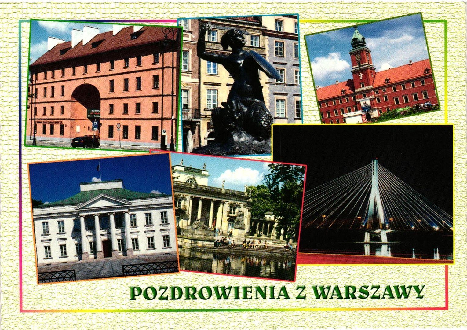 Vintage Postcard 4x6- POZDROWIENIA Z WARSZAWY
