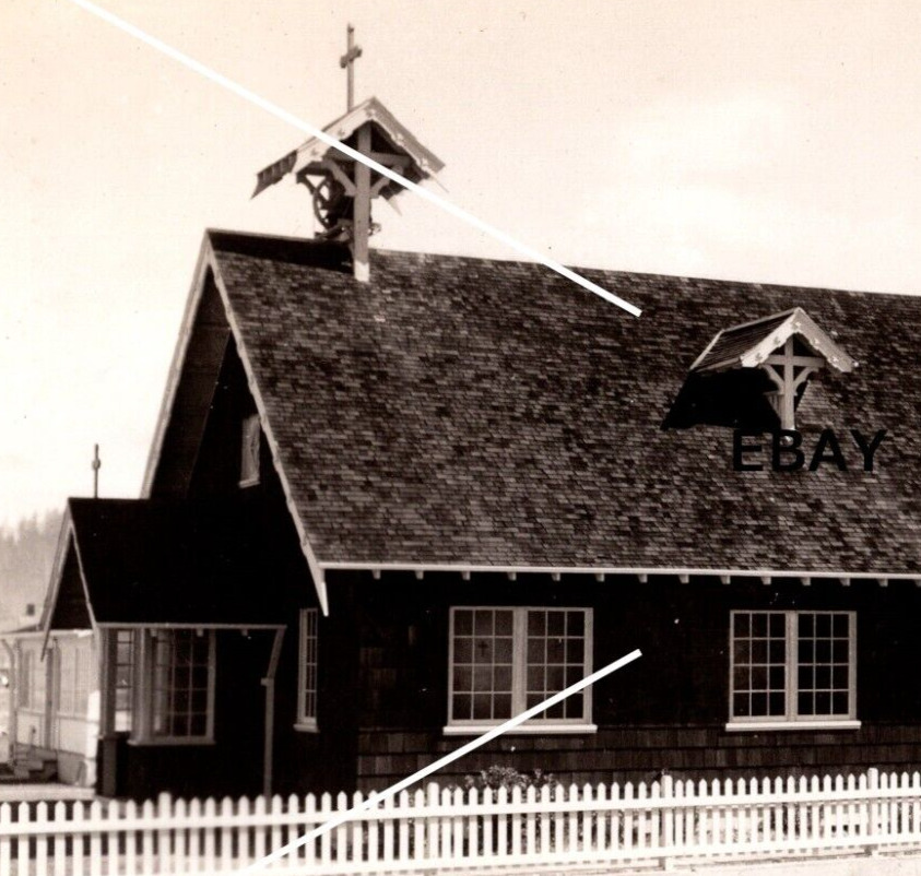 1945 RPPC Postcard St Mary\'s Catholic Church Rockaway Oregon BW