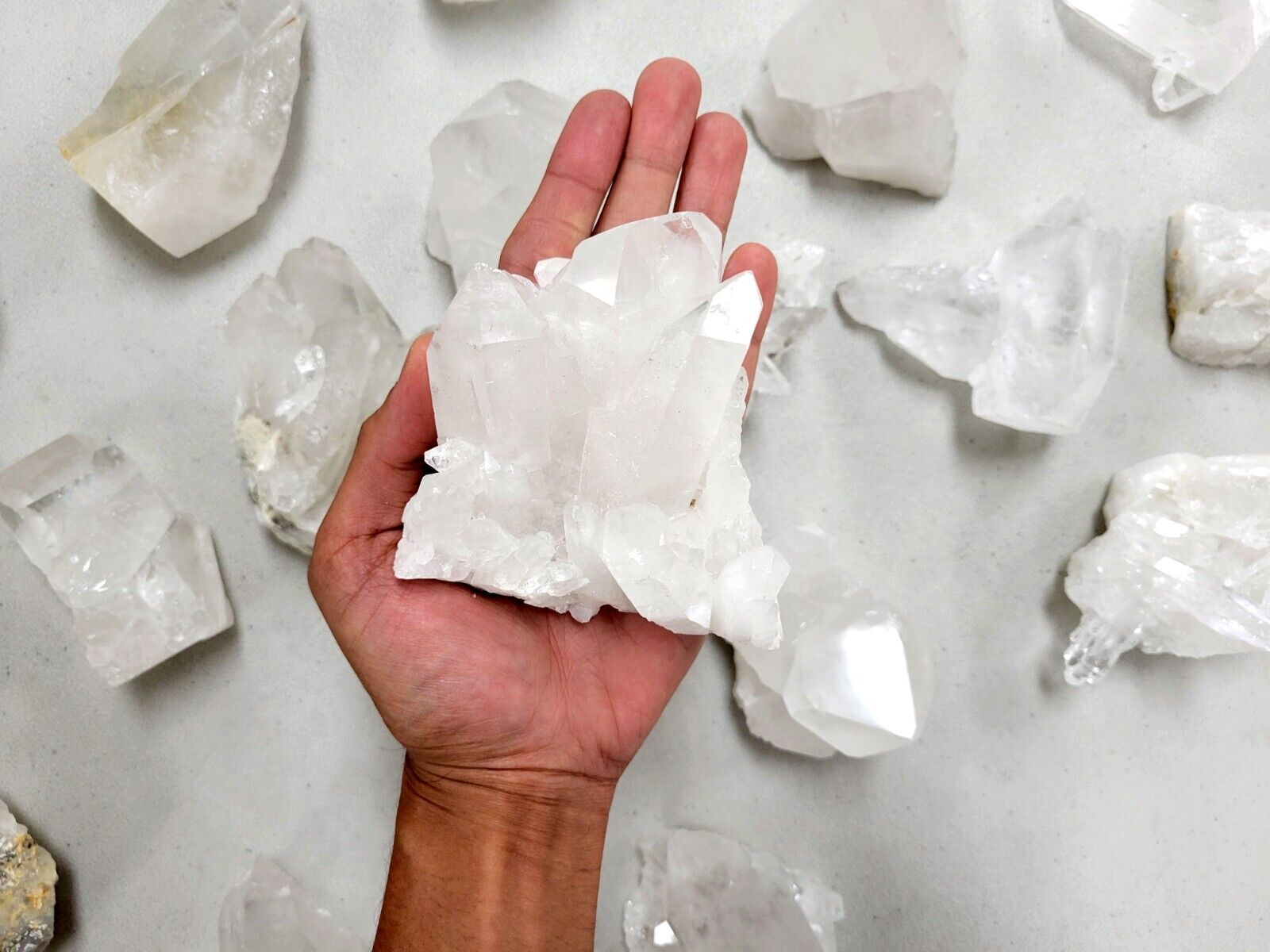 Large Natural Clear Quartz Crystal Clusters Big Rocks for Healing and Display