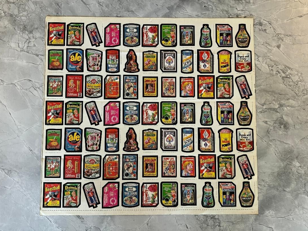  Topps Wacky Package (x1) - 1975 Uncut Sheet - 77 Stickers - Poster - 9.0 CGC