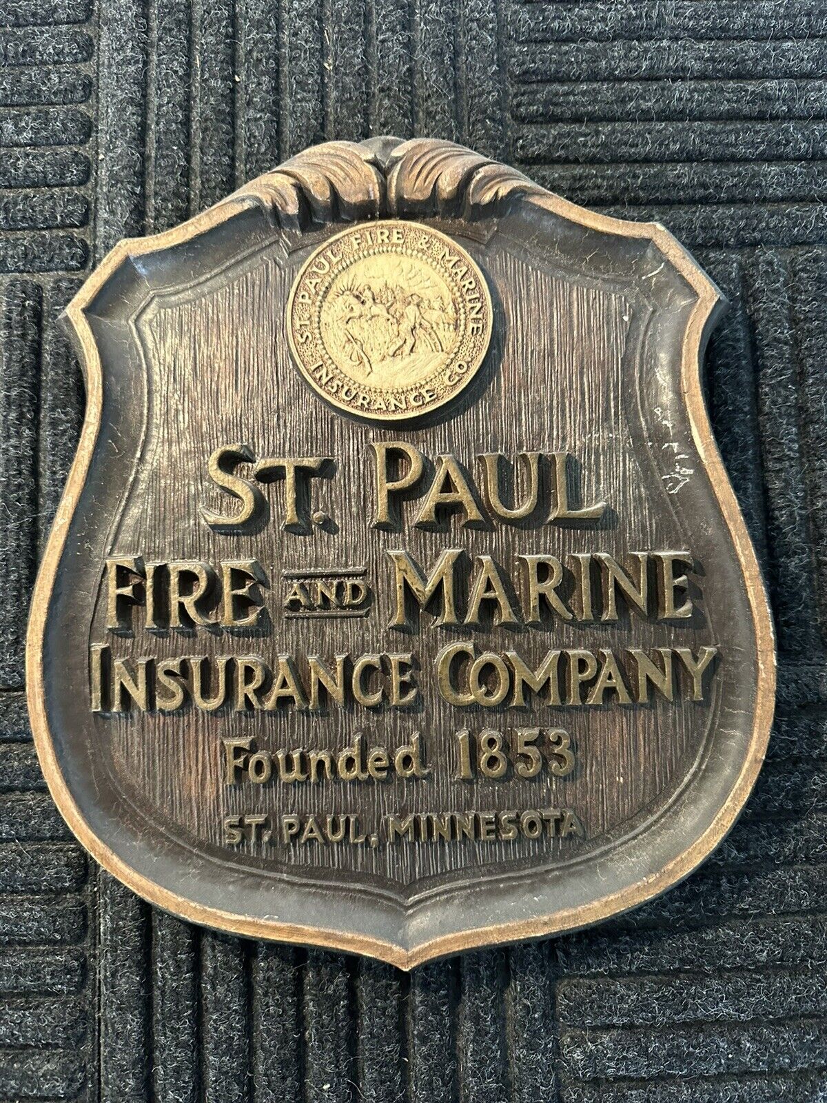 SAINT PAUL FIRE & MARINE INSURANCE CO. Vintage Wooden