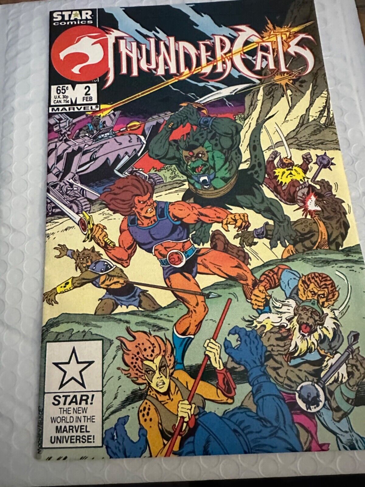 Thundercats #2 MINT-RARE-WHITE TO WHITE Pages (Marvel,Feb 1986)