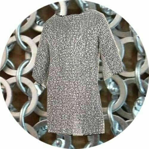 Aluminium Chain Mail Shirt Round Riveted Flat Washer Chainmail Haubergeon 50\