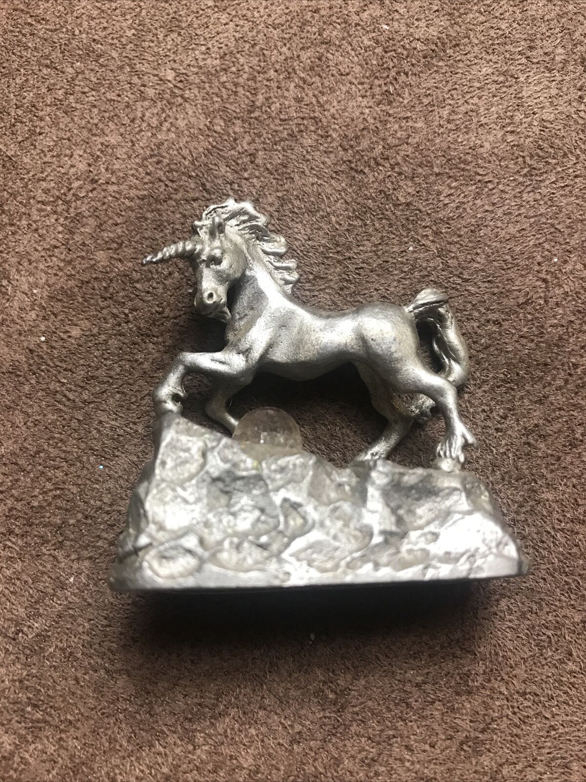 Vintage Pewter Unicorn Figure Marked BKS