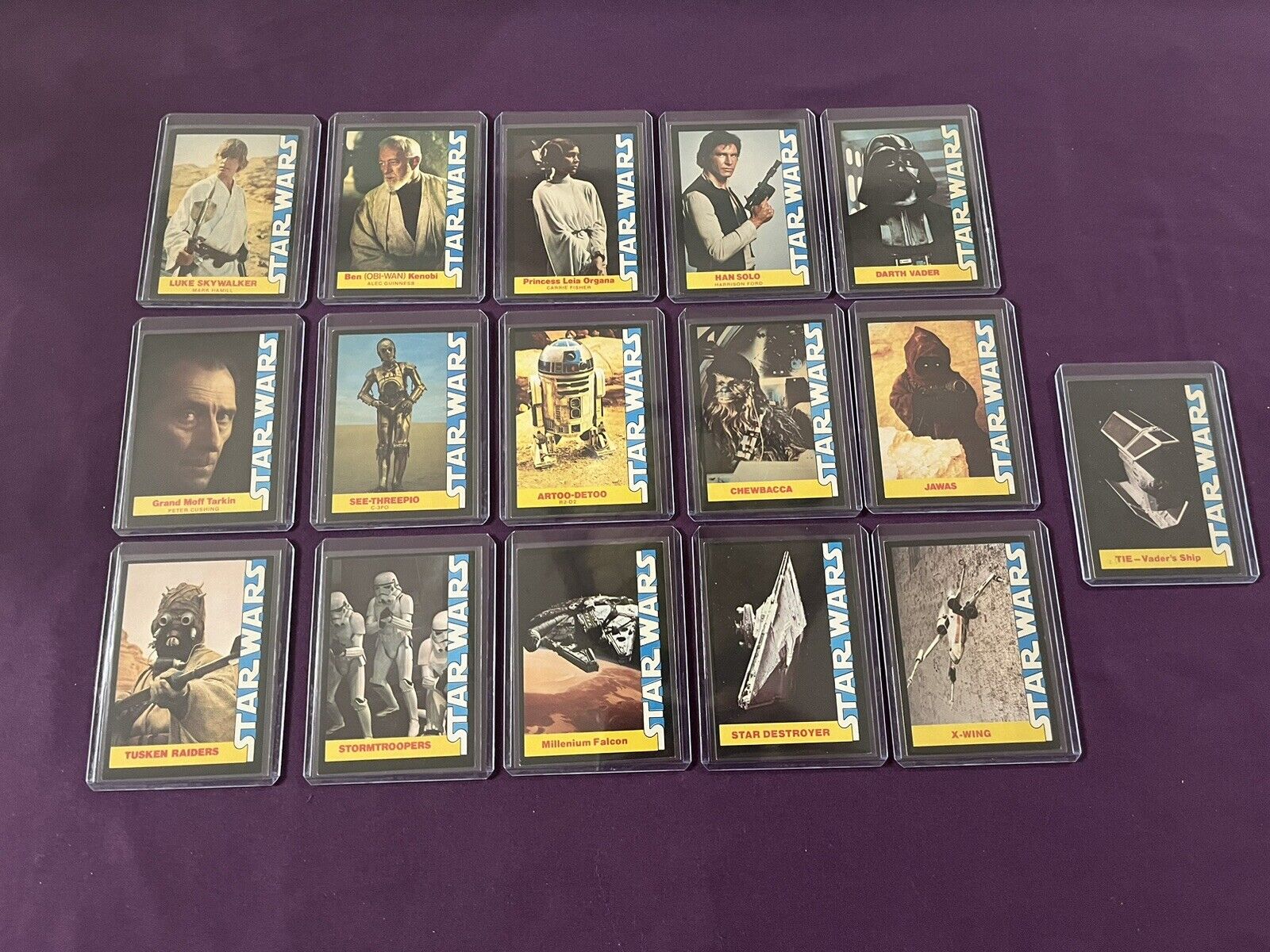 1977 STAR WARS WONDER BREAD COMPLETE SET OF 16 CARDS - EX+