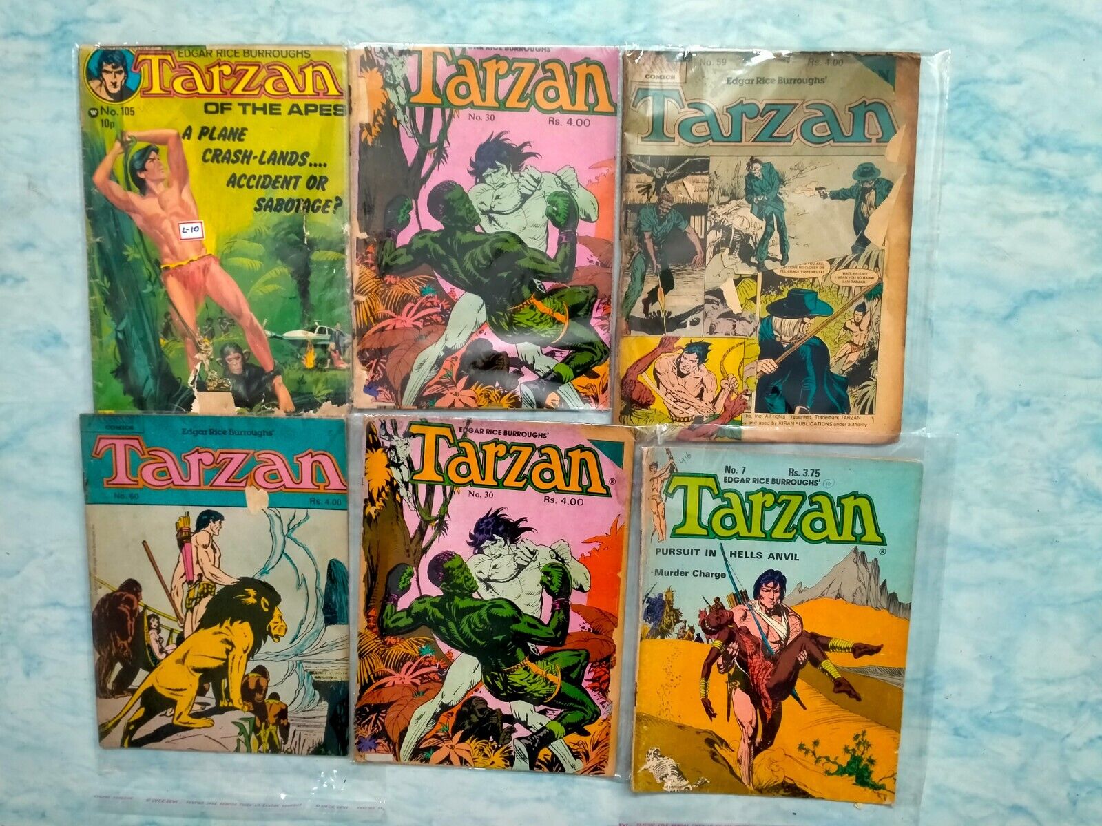 Tarzan Korak Son Kiran English Hindi Bengali Rare Vintage Comics India
