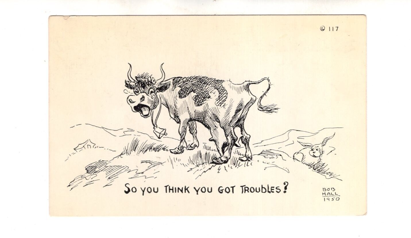 circa 1950 Humor / Greeting postcard, \