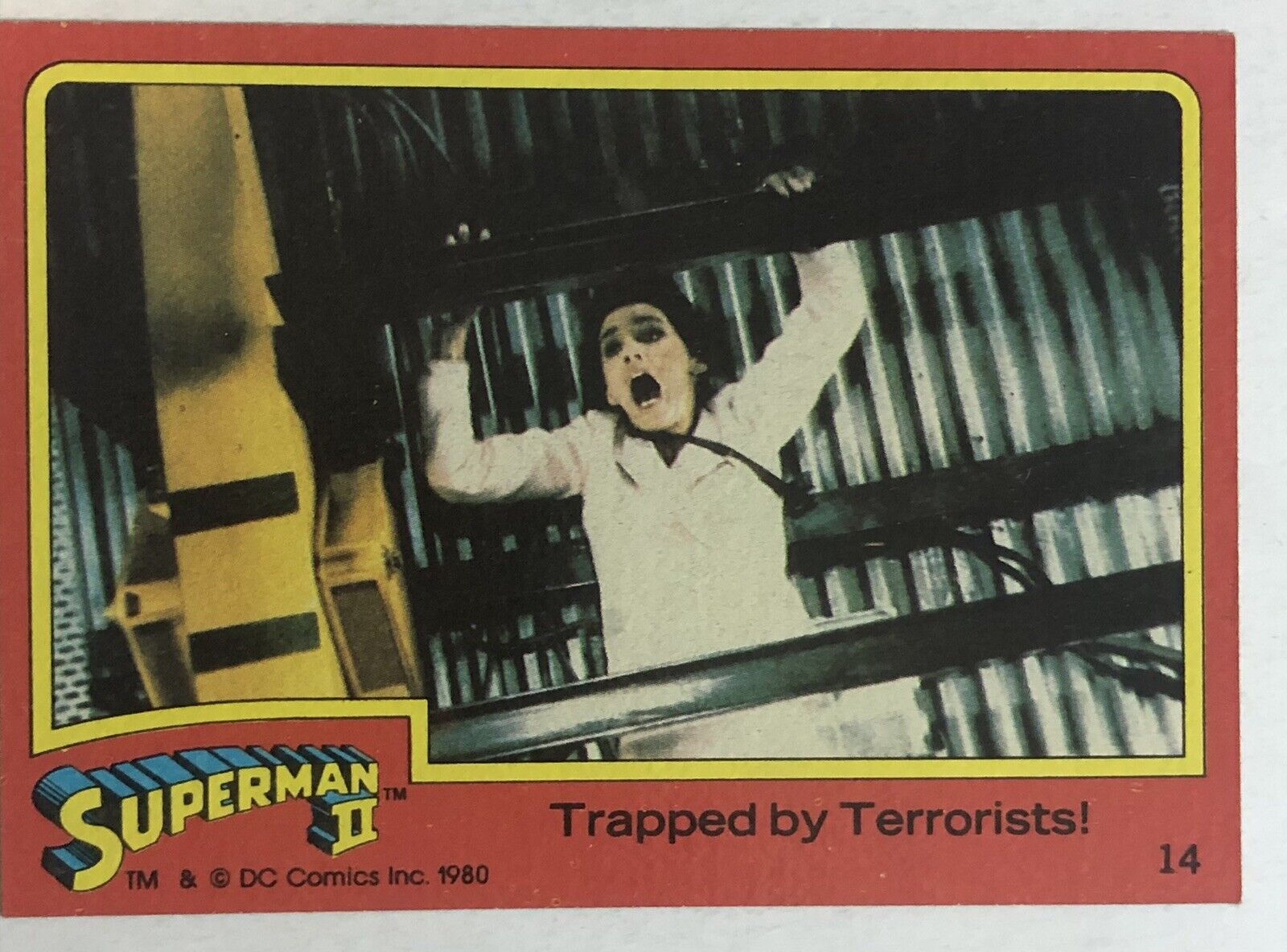 Superman II 2 Trading Card #14 Trapped By Terrorist